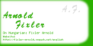 arnold fixler business card